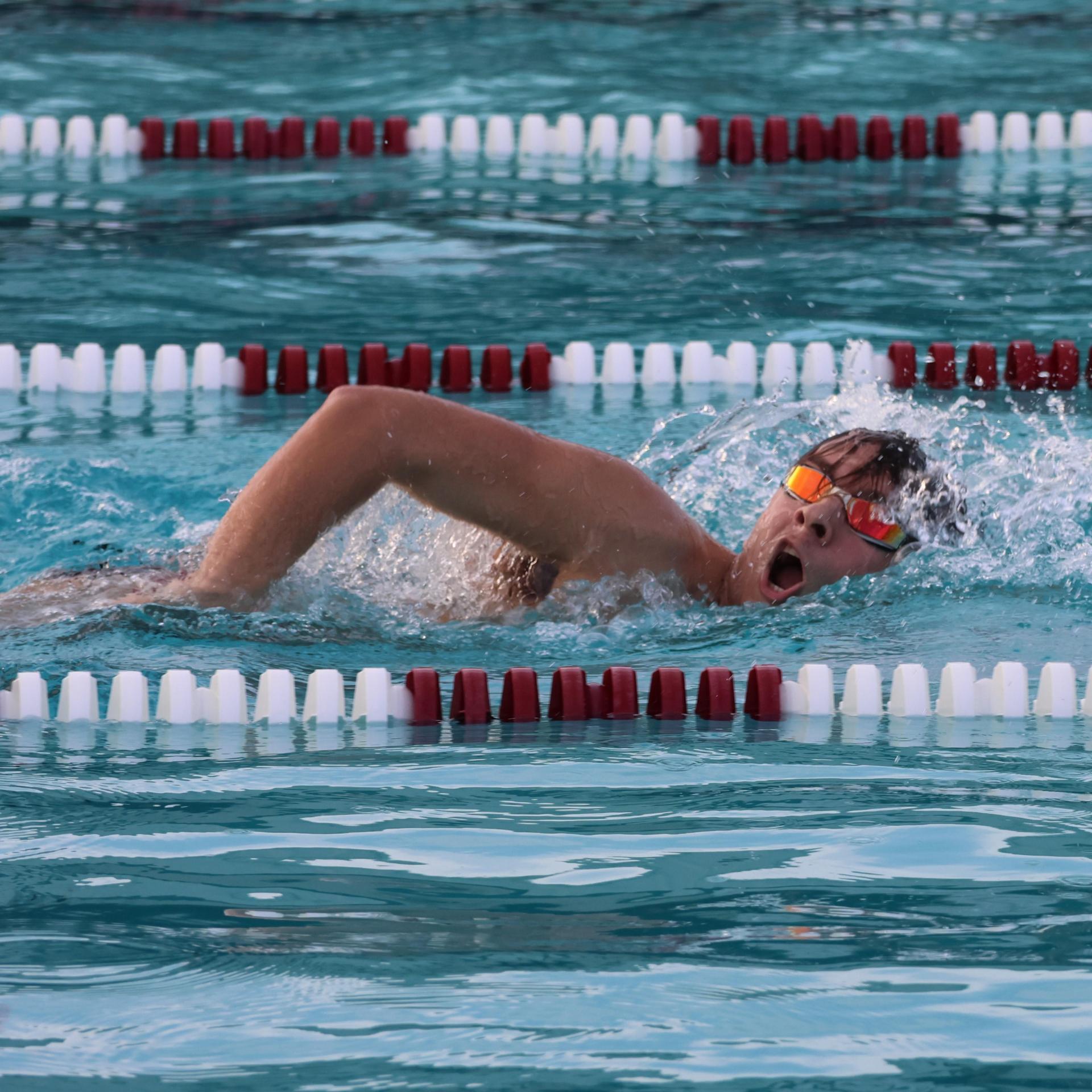 Everett Dunn swimming