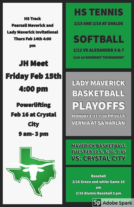 Pearsall Athletics Feb 11th thru Feb 17th Thumbnail Image