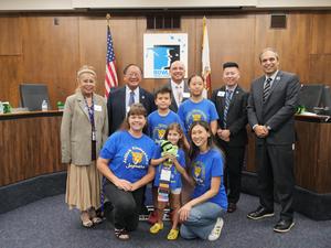 Jellick Jaguars with Board of Education