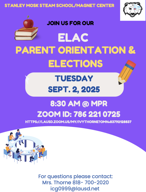 ELAC Parent Orientation & Election Flyer