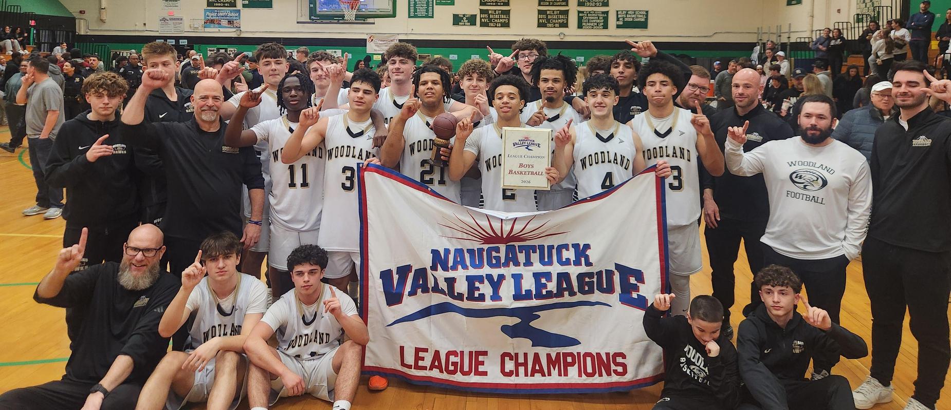 First time in school history, high school boys basketball team are the NVL Championes