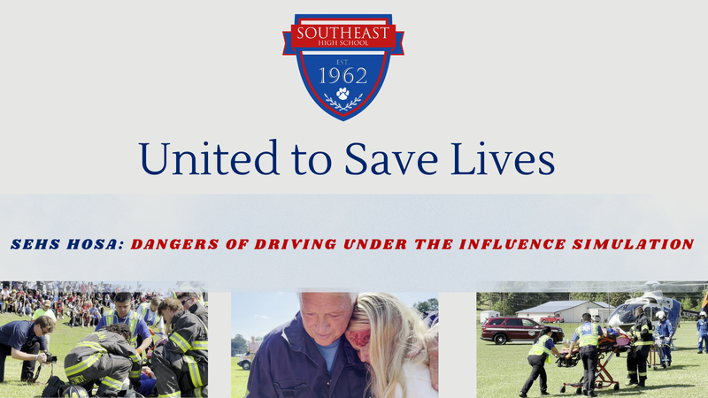 Southeast High School HOSA Driving Under the Influence DUI Dangers Simulation Scenes