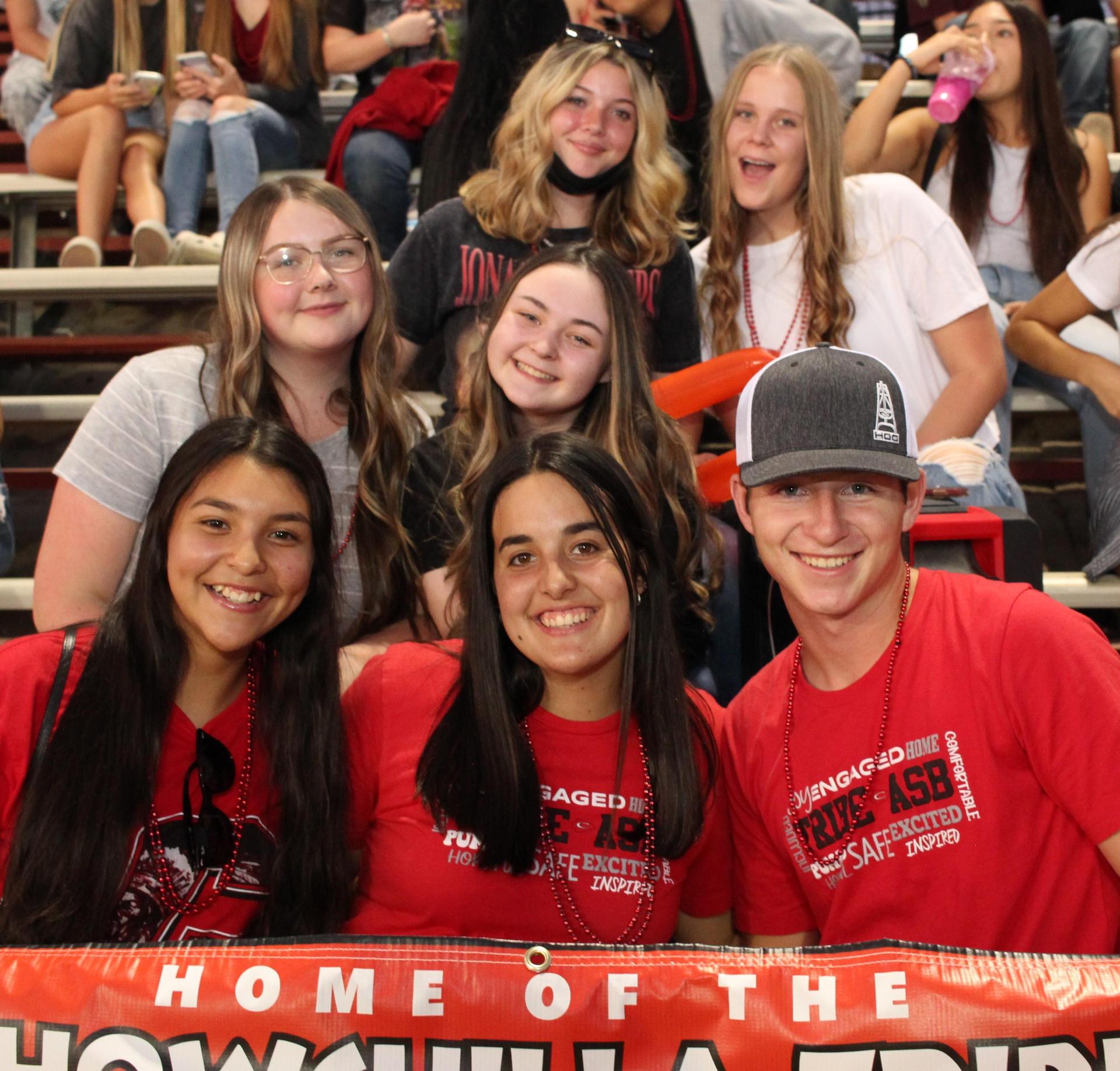 Students enjoying the football game against hoover