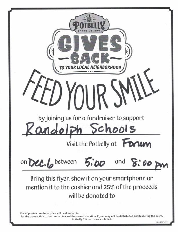 PTO December Spirit Night on the 6th from 5-8