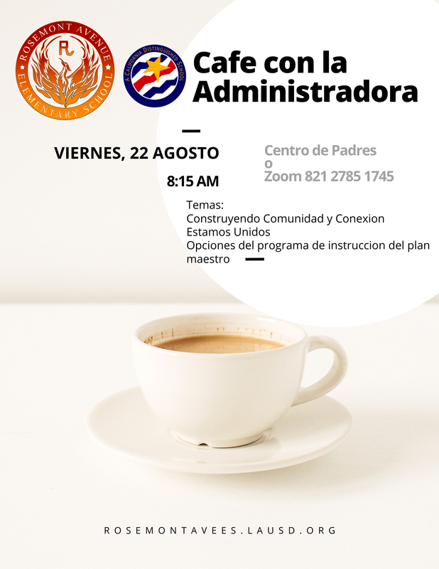 Cafe con la Administradora