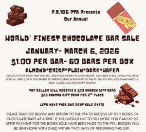 Flyer for World's Finest Chocolate Sale found under PTA section