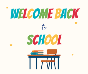 Yellow Red and Green Playful First Day of School Card.png