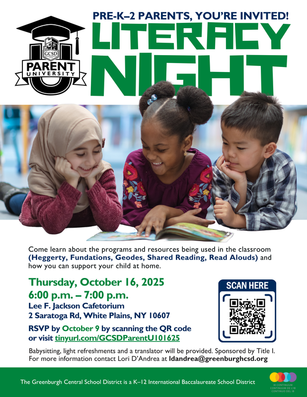 2025 Parent U Literacy Night ENGLISH