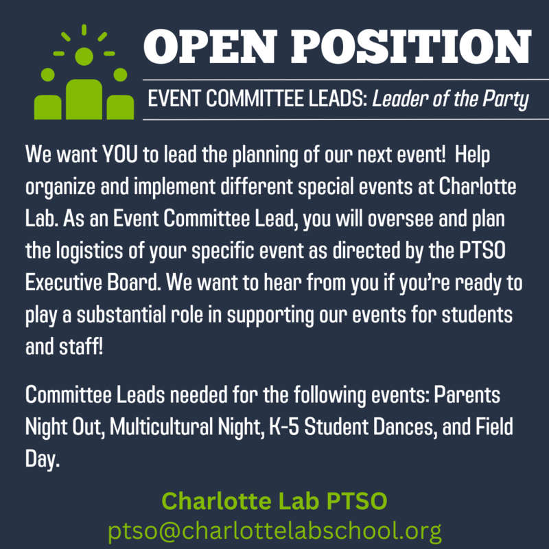 Event Committee Chairs NEEDED! Ready to join?