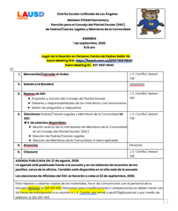 AGENDA