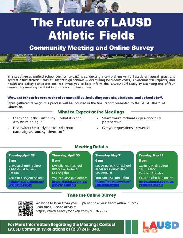Take the Online Survey: The Future of LAUSD Athletic Fields