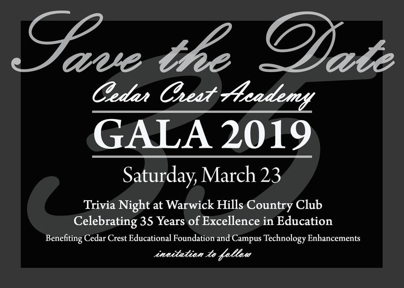 Save the Date for the Cedar Crest Academy 2019 Gala Featured Photo