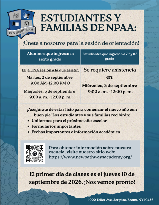 Orientation Schedule Spanish