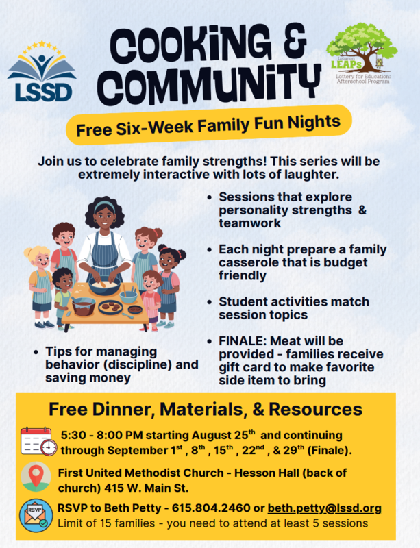 LSSD Family Resource Ctr Cooking & Community Flyer