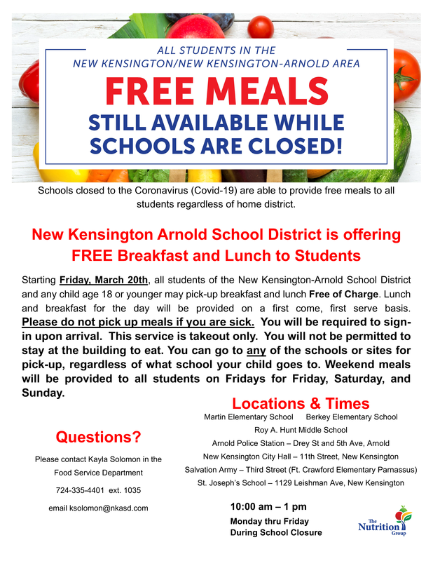 UPDATE (3/19/20) School Meal Program Featured Photo