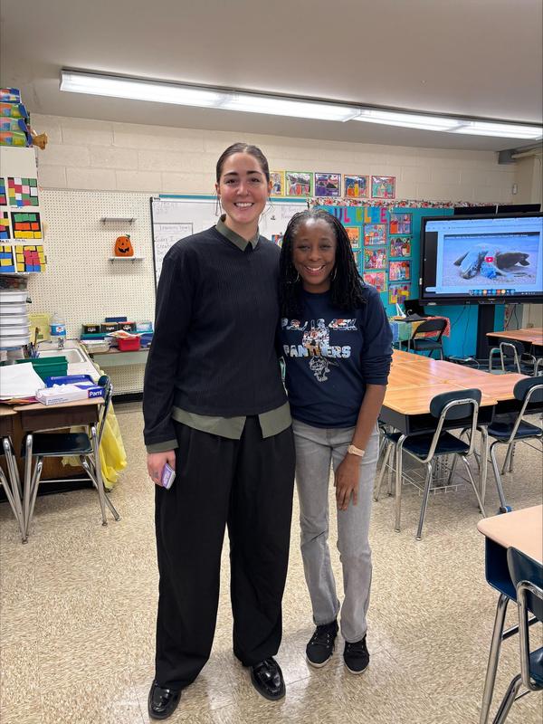 Ms. Grant and a member of the sustainability team