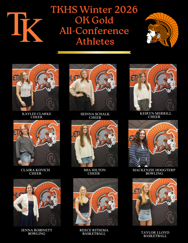 Nine girls earned all-conference honors for the winter sports.