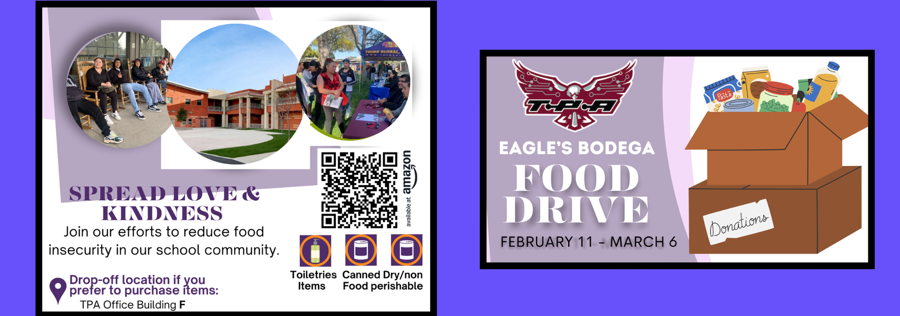 TPA's Food Drive from February 11th  to March 6th, 2026
