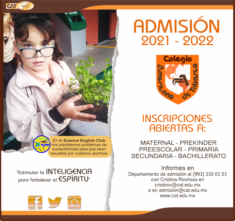 PRIMARIA: ADMISIÓN 2021 - 2022 Featured Photo