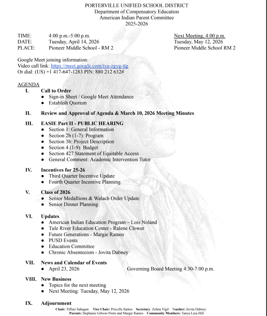 4/14/26 Public Notice of Meeting Agenda