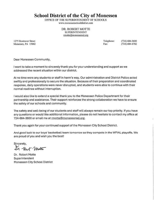 Letter from Dr. Motte, Superintendent 2/20/2026 Featured Photo