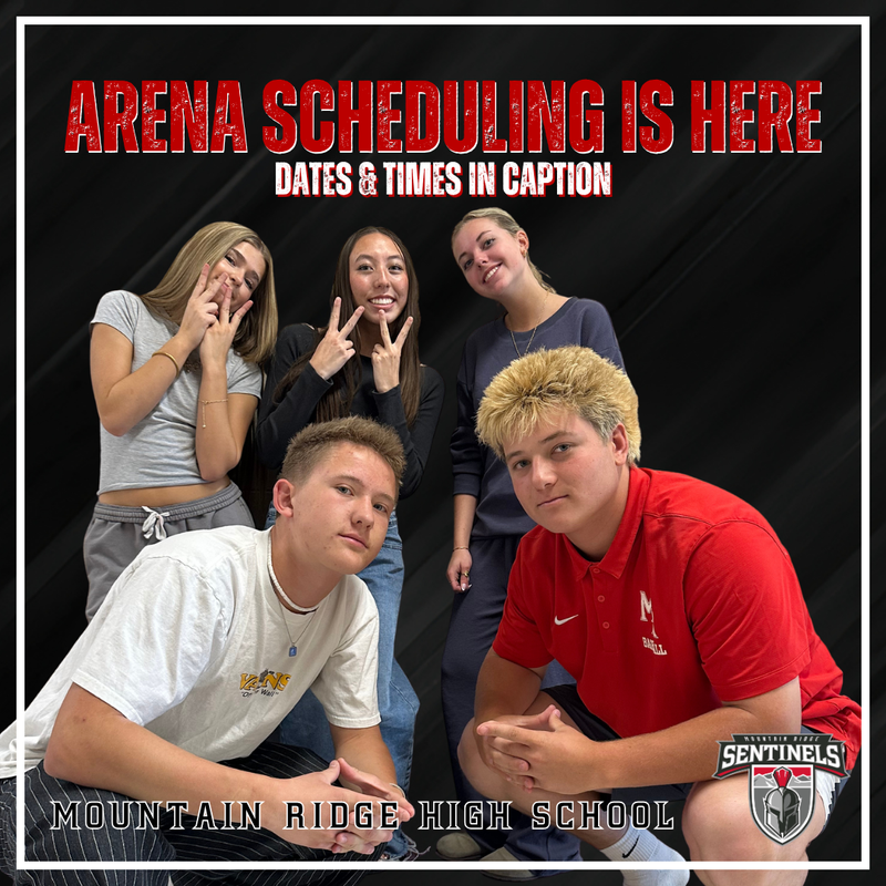 Arena scheduling opening soon for the 2026-2027 school year