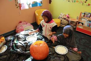 Pajamas + Pumpkins = Kindergarten fun!