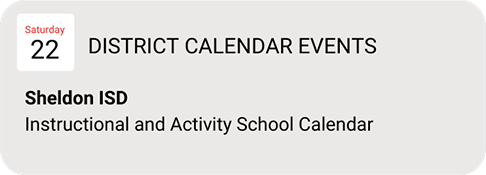 Brand NEW calendar for Sheldon families Featured Photo
