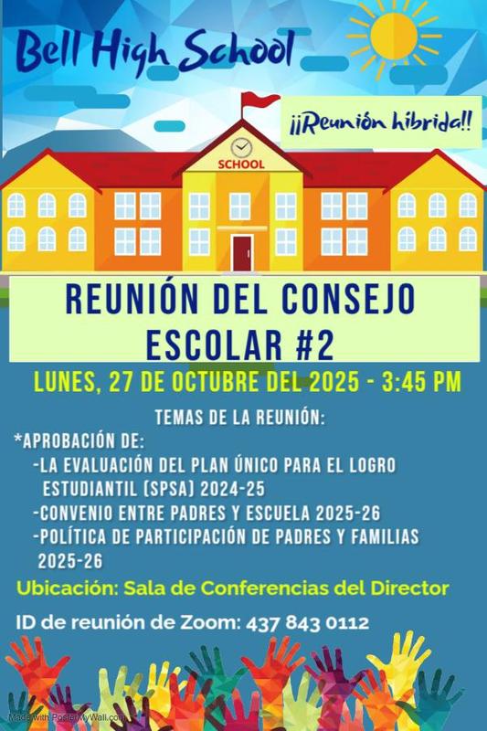Reunión del Consejo Escolar #2 (10.27.2025) Featured Photo