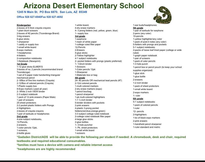 Supply List Featured Photo