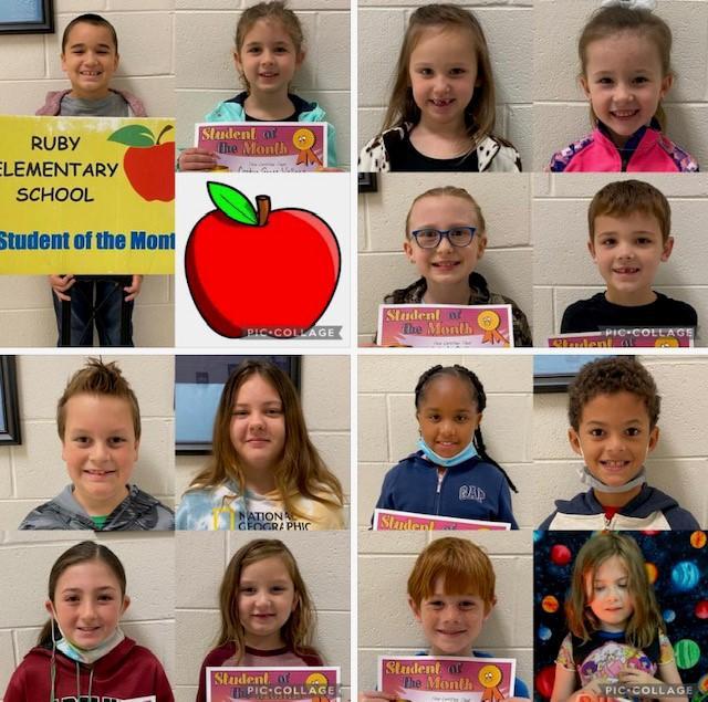 December Student of the Month Ruby Elementary School