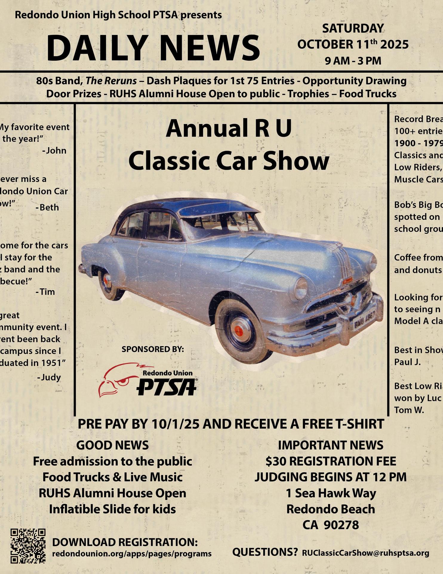 8th Annual R U Classic Car Show