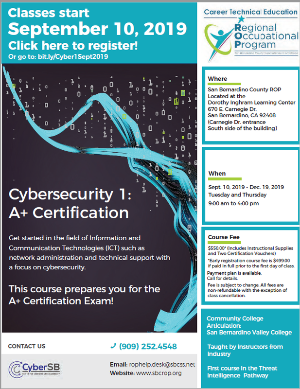 Cybersecurity 1: A+ Certification Thumbnail Image