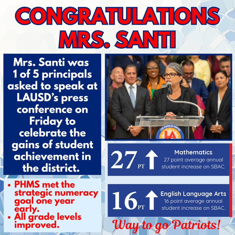 News conference with Mrs. Santi.