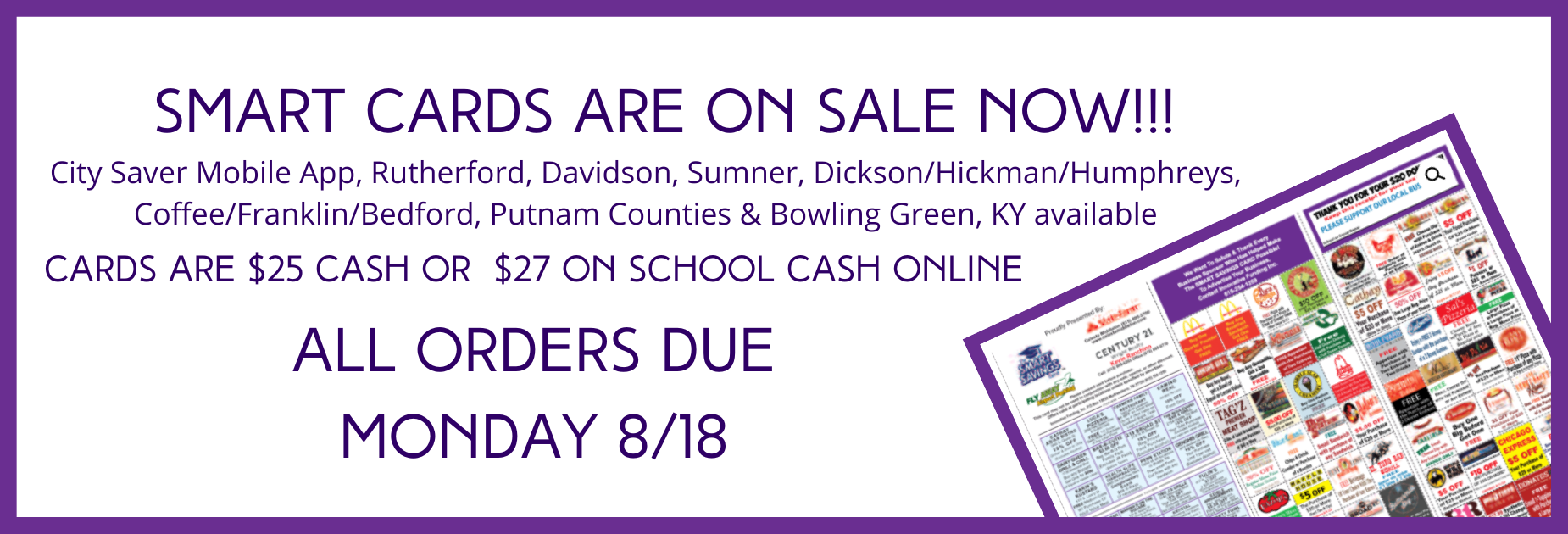 Smart cards on sale for $25 until 8/18.
