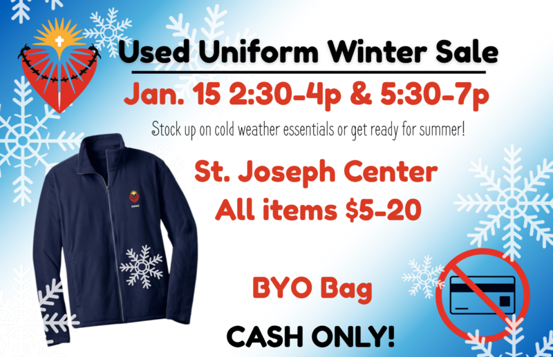 Blue uniform jacket on a snowflake background