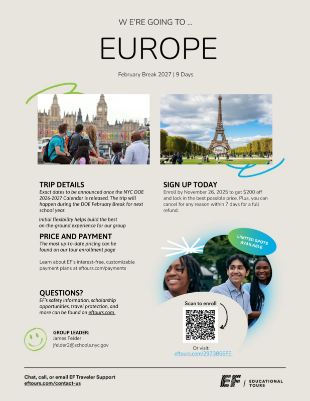 Europe Trip Flyer