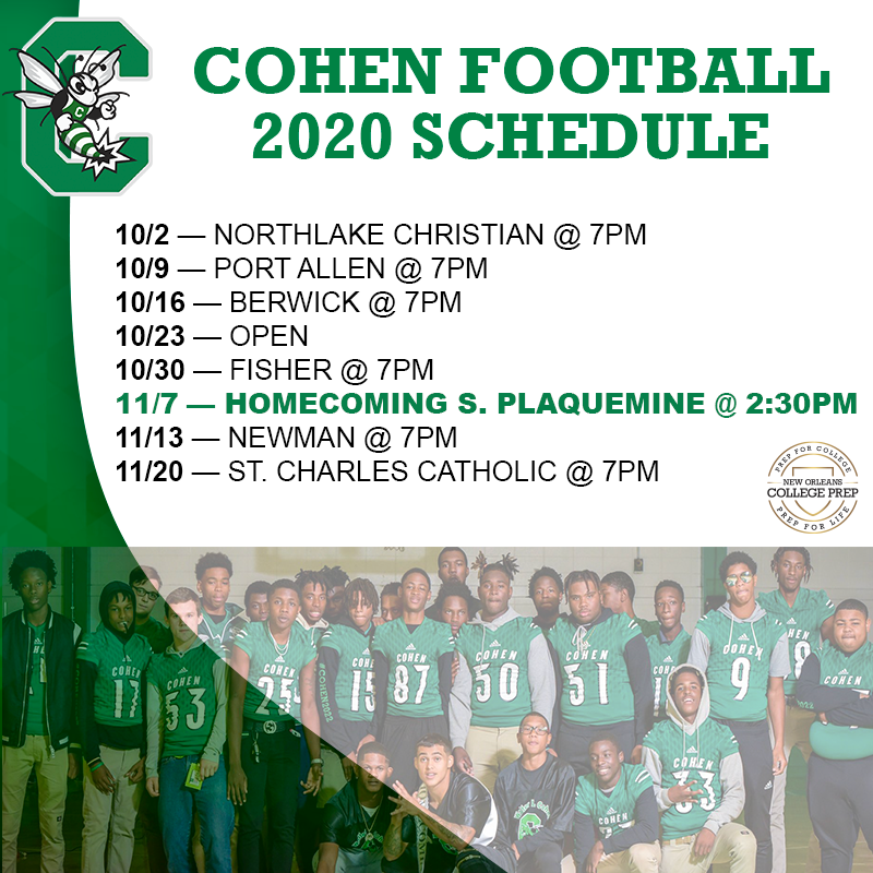 Cohen 2020-21 Football Schedule has been released! Featured Photo