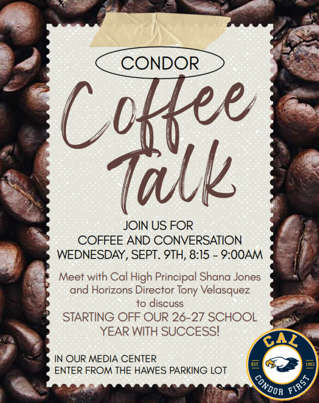 Sept. 9th Coffee Talk with the Principal