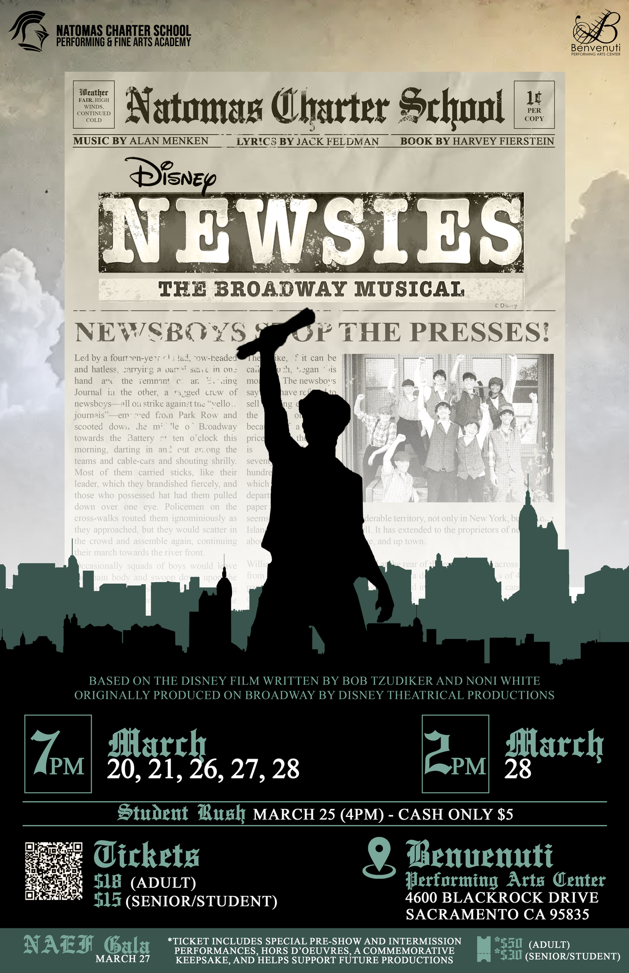 Newsies show poster