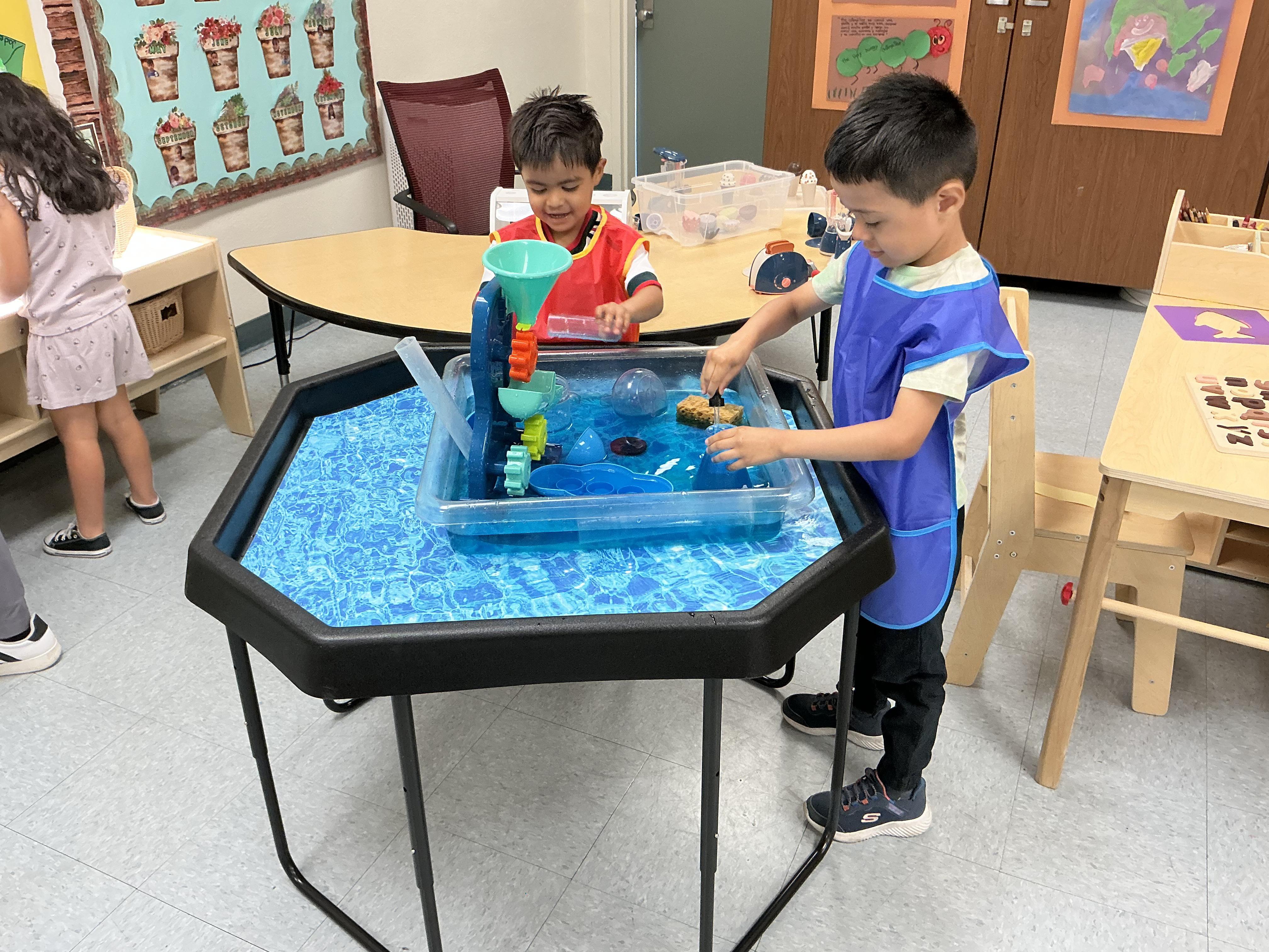 Water table fun!