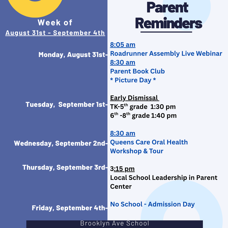 Parent Reminders