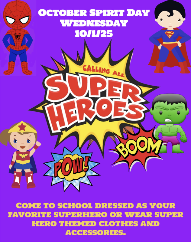 Spirit Day - Dress like your favorite Super Hero Featured Photo