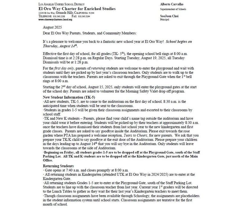 welcome letter page 1