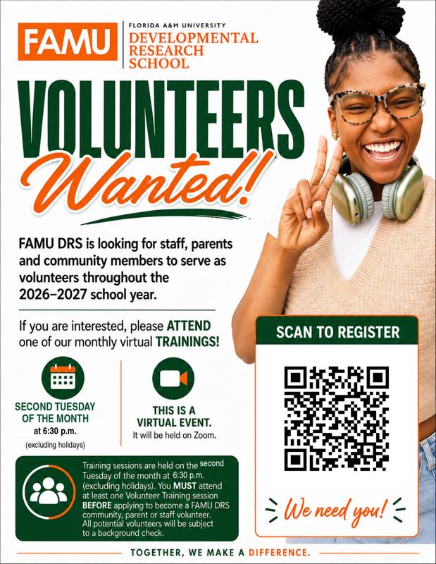 FAMU DRS Is Seeking Volunteers! Featured Photo