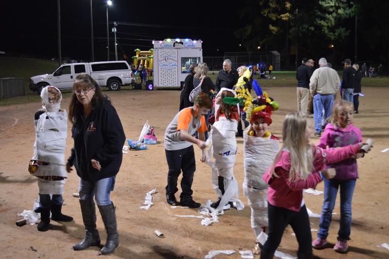 Students, parents, and staff members attended the fall festival.