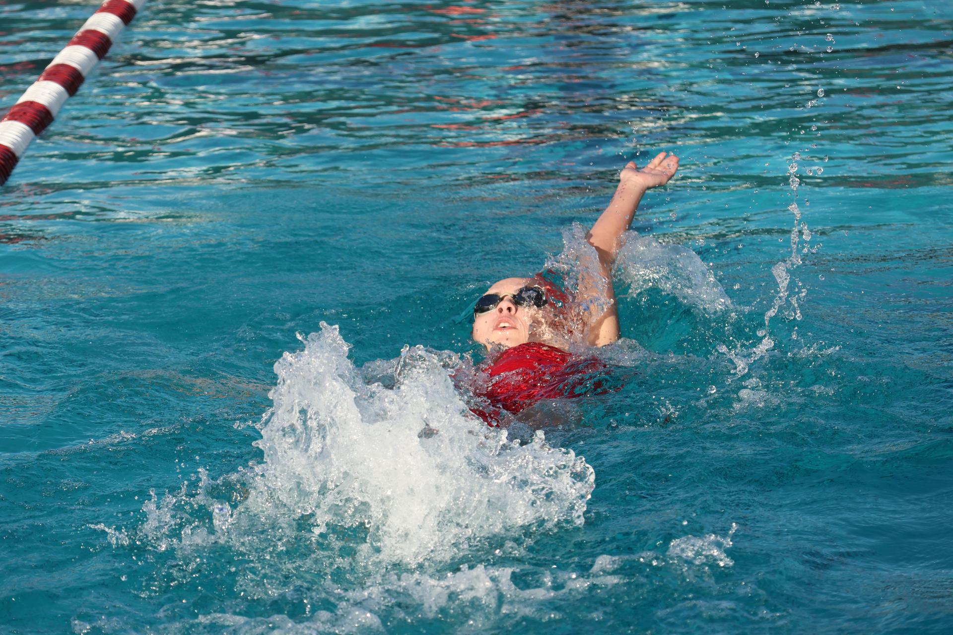 Kourtney Alexander swimming