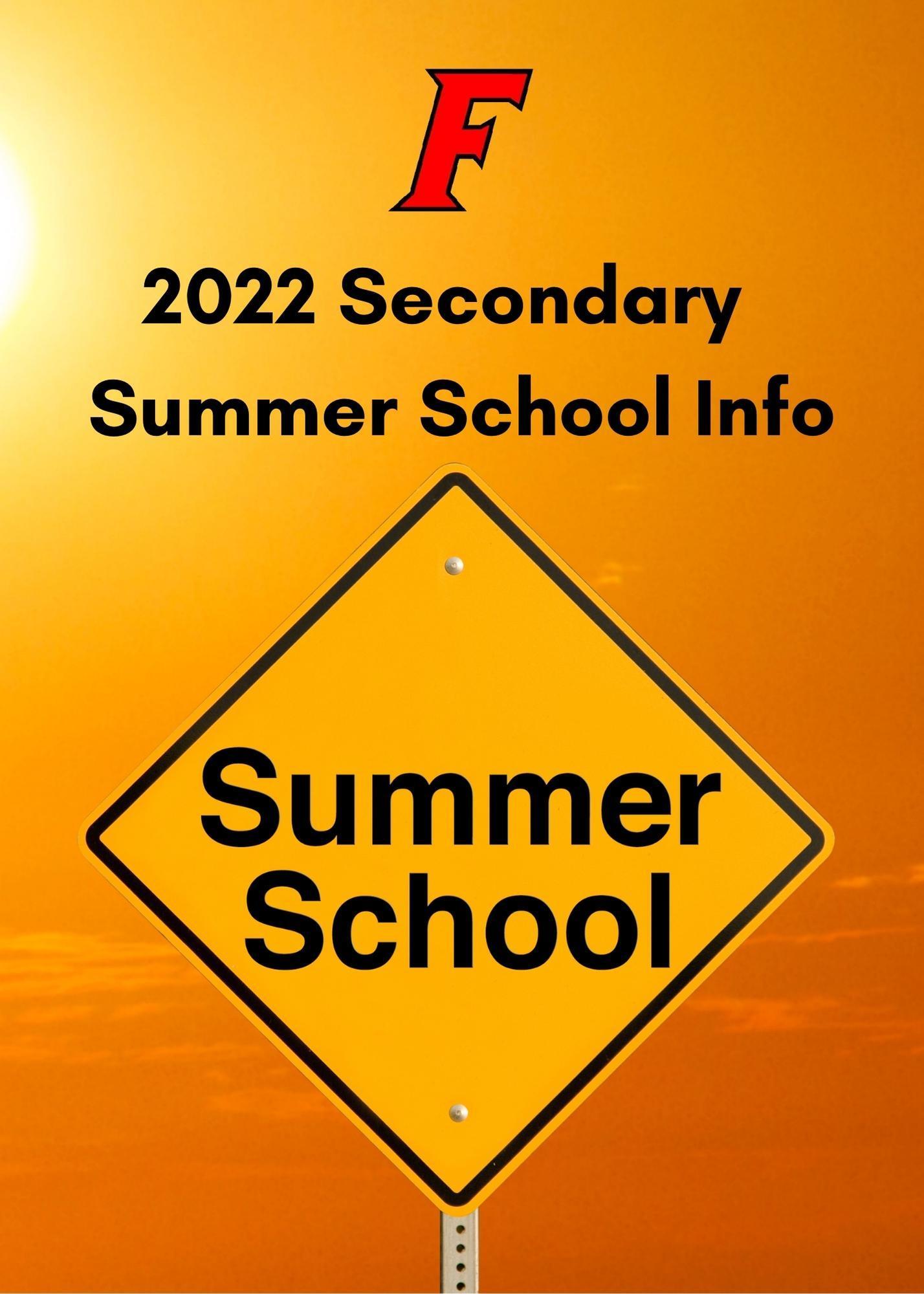 Secondary Summer School Information