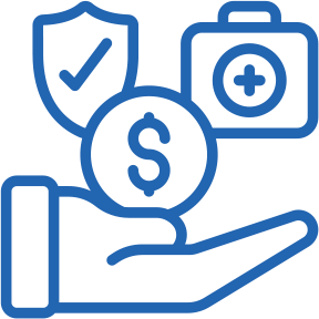 Hands holding family and heart icon