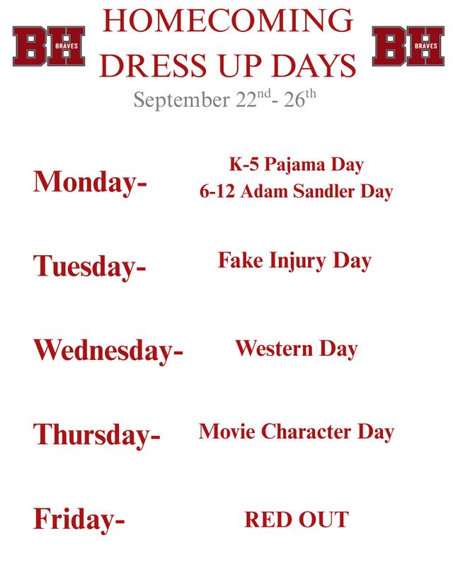 homecoming dress up days